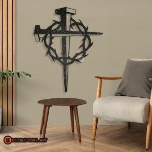 Metal Cross Wall Art | Decoration Gift for Christian, Church, Catholic, Orthodox, Protestant
