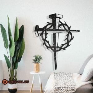 Metal Cross Wall Art | Decoration Gift for Christian, Church, Catholic, Orthodox, Protestant