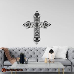 Metal Cross Wall Art | Decoration Gift for Christian, Church, Catholic, Orthodox, Protestant