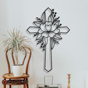Metal Cross Wall Art | Decoration Gift for Christian, Church, Catholic, Orthodox, Protestant