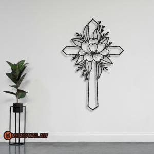 Metal Cross Wall Art | Decoration Gift for Christian, Church, Catholic, Orthodox, Protestant
