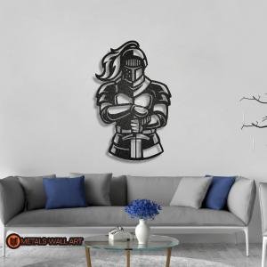 Christian Warrior Metal Wall Art | Decoration Gift for Christian, Church, Catholic, Orthodox, Protestant