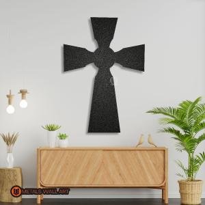 Metal Cross Wall Art | Decoration Gift for Christian, Church, Catholic, Orthodox, Protestant