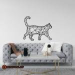 Geometric Cat Metal Wall Art | Home and office Decoration Gift