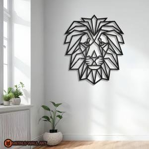 Geometric Lion Metal Wall Art | Home and office Decoration Gift
