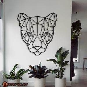 Geometric Cougar Metal Wall Art | Home and office Decoration Gift