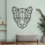 Geometric Cougar Metal Wall Art | Home and office Decoration Gift
