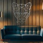 Geometric Cougar Metal Wall Art | Home and office Decoration Gift