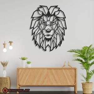 Geometric Lion Metal Wall Art | Home and office Decoration Gift