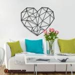 Geometric Heart Metal Wall Art | Home and office Decoration Gift