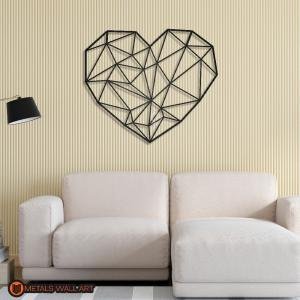 Geometric Heart Metal Wall Art | Home and office Decoration Gift
