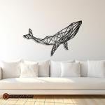 Geometric Whale Metal Wall Art | Home and office Decoration Gift