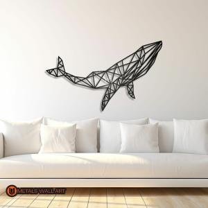Geometric Whale Metal Wall Art | Home and office Decoration Gift