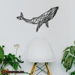 Geometric Whale Metal Wall Art | Home and office Decoration Gift