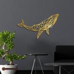 Geometric Whale Metal Wall Art | Home and office Decoration Gift