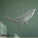 Geometric Whale Metal Wall Art | Home and office Decoration Gift